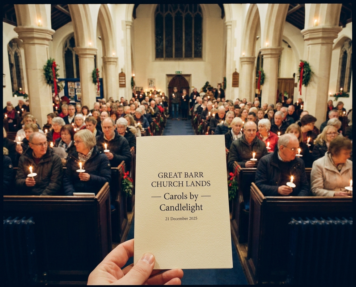 Candlelit congregation at the Carols by Candlelight service in St Margaret's.